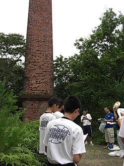 エントツ山にて案内中です! 平成20年(2008)7月12日